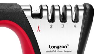 4-in-1 longzon [4 stage] Knife Sharpener with a Pair of Cut-Resistant Glove,