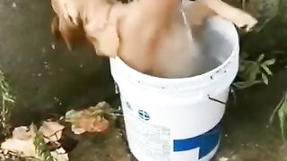 Dog soaking