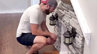 This is how my dog treats his famous house! #dog #goldenretriever