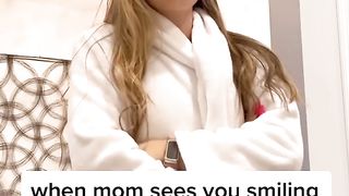 When Mom CATCHES You Smiling At Your Phone：