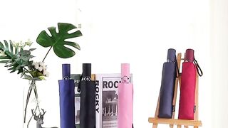 Compact Reverse Folding Umbrella Auto Windproof Travel Umbrella