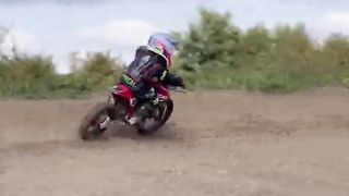 5yr old borrowed a motocross bike!!!