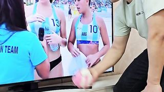 Funny moment Girls Beach volleyball