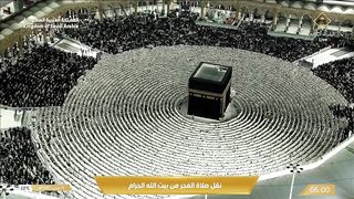 امتلاء صحن الطواف خلال أداء صلاة الفجر بالمسجد الحرام