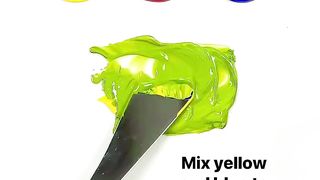 How to make gold from just red, blue, yellow #colormixing #paintmixing #satisfying #asmrart