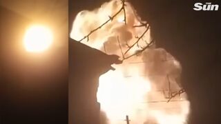 Huge explosion rocks Russian ammunition warehouse in Luhansk, Ukraine