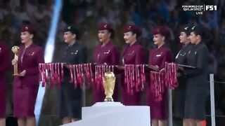 Cup awarding ceremony for the Argentina team to win the Fifa World Cup 2022 Qatar
