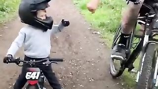 We taught our boy to pedal a bike and ride motorbikes at 2 years old - BUT is he too young？!