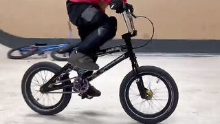 Learning to BMX fakie - at 4 years old #enjoytheride