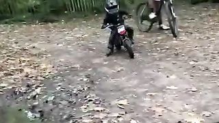 E bike ride with a stunt riding 3 year old doing easy bike tricks