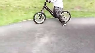 Balance bike to pedal bike - BMX pump track glow up!