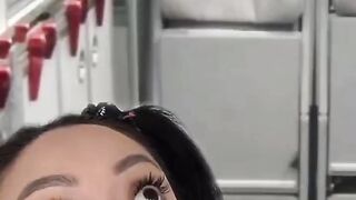 WHEN A LITTLE GIRL WANTS TO PLAY PEEKABOO ON THE FLIGHT