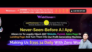 WebClonerAI Review - AI App Hijacks Websites/Pages & Makes Us $200 Daily