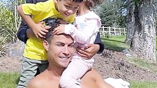 Cristiano Ronaldo with Esmeralda_ Alana_ Eva_ Mateo _ Cristianinho -- _cr7 _father _family _babie