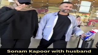Sonam Kapoor with husband Clicked At Mumbai Airport #sonamkapoor #shorts #short #trending #viral #bollywood #shortvideo