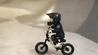 Talented 2 year old BMX rider!