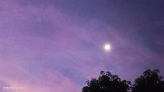 the purple sky is very beautiful