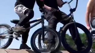 BMX 4yr old vs spine ramp progress ????