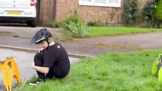 Did he make the jump over @BmxCaiden？？？ Thanks to @mtbhopper ramp ????
