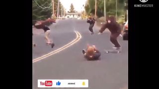 The best fail compilation on skateboard
