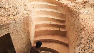 Unbelievable! 60 day Build Underground Swimming Pool In Underground House