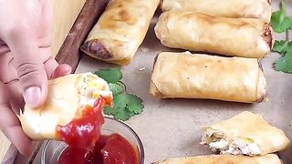 Chicken Cheese Spring Rolls
