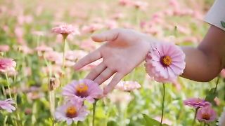 women & flower