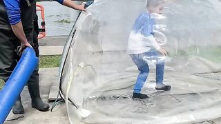 Revenge ????.mp4Zorbing {New} Getting in a zorbing ball.