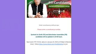 PTI candidate online portal Whatsapp