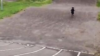 BMX racing bike riding fun and games at 3 years old