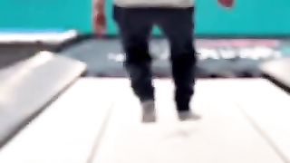 Learning to FLIP on a super tramp？! At 3 years old？!