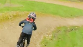 Come follow a 4yr old down a MTB trail!