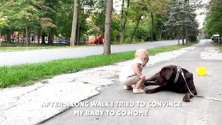 Funny Reaction! Adorable Baby Boy Refuse To Go Home Because.