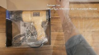 Seek One Heat Gun 1800W 122℉~1202℉（50℃- 650℃）Fast Heating Heavy Duty  Air Gun Kit Variable Temperature Control