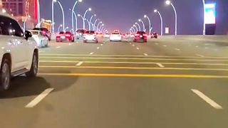 Jebel Ali Road Dubai Night View