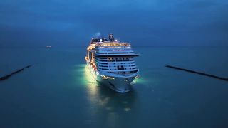 YOU HAVE TO CHECK THIS ONE OUT! MSC MERAVIGLIA ON AN EPIC ENTRANCE TO PORT MIAMI