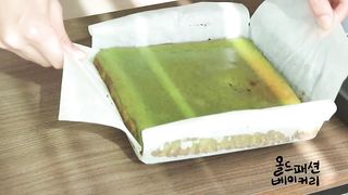Matcha cheese chewy bar