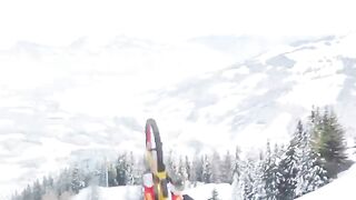 Biking Down The World’s Steepest Ski Slope ????.
