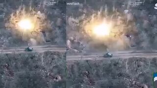 Ukrainian forces in Humvee blast Russian troops with machine gun fire