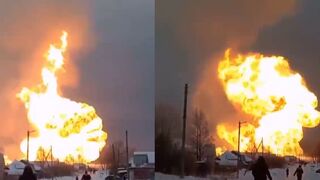 In Chuvashia, Russia, a gas pipeline exploded
