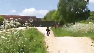 Little rider at the dirt jumps! #enjoytheride