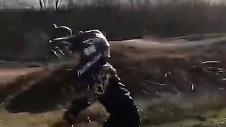 MTB kids - 'I've got this mummy!' - toddler riding dirt jumps!