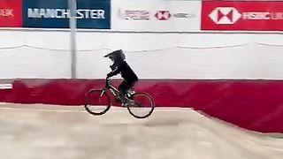 It’s toddler BMX race time! Riders ready watch the gate!