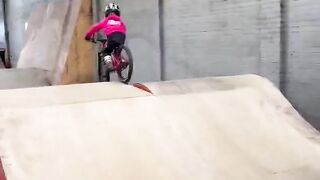 Skatepark transfer - 4yr olds first try! #enjoytheride