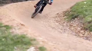 Riding downhill MTB trails at 4？ No problem mum! ???? #enjoytheride