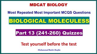 Biological Molecules MCQS Part-13 #mdcatbiology #mdcat2024 #biologicalmolecules #etea2024 #nums2024