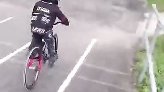 BMX racing 3 year old gets a wheel upgrade to 20 inch!