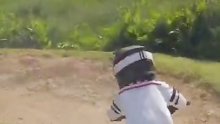 Riding downhill MTB - with a 3 year old - as a family!