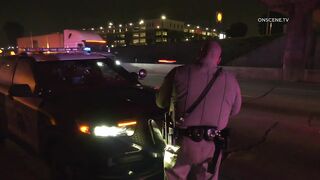Fatal, Vehicle Vs Pedestrian Snarls Traffic On The 91