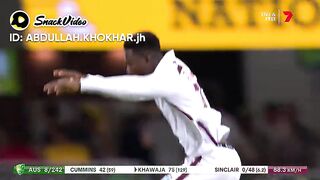 strange celebration of bowler after taking 1st wicket